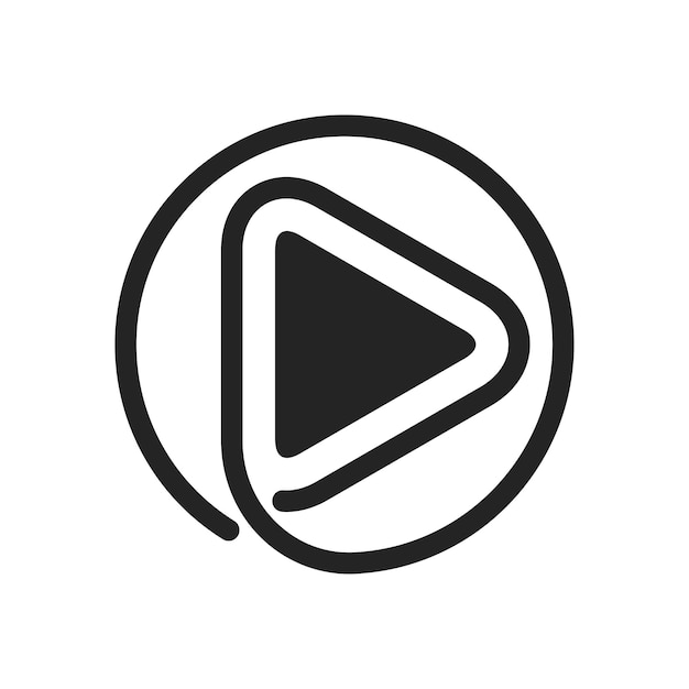 Modèle De Logo Vidéo Icône D'identité De Marque Isolée Graphique Vectoriel Abstrait