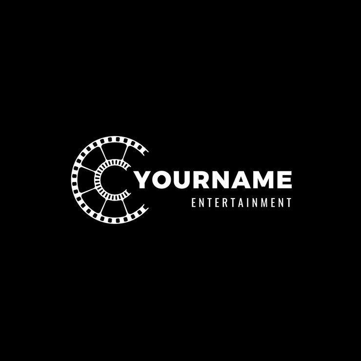 Vecteur modèle de logo de vidéographie de bande de film moderne blanc illustré