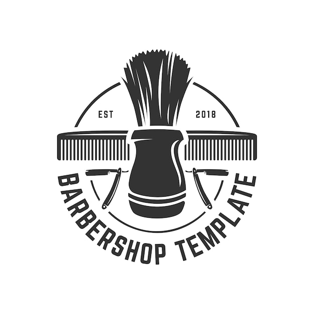 Modèle de logo vintage Barbershop