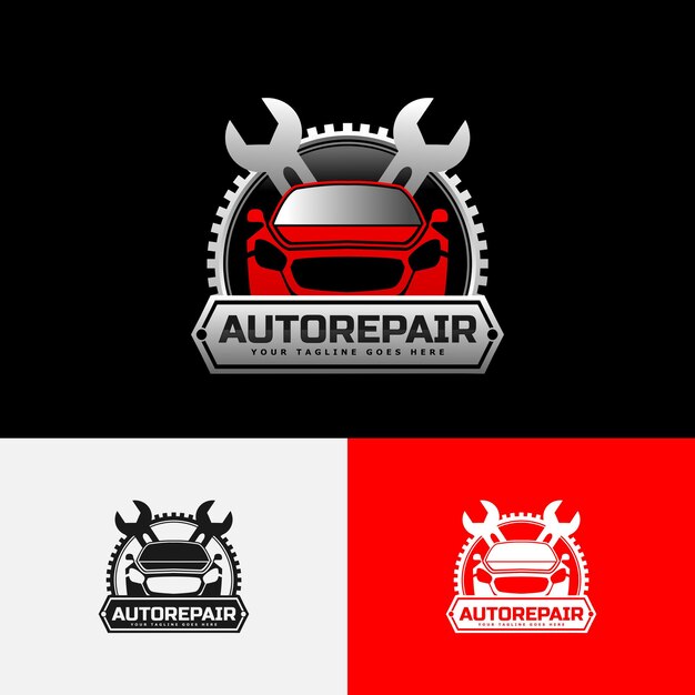 modèle de logo de voiture de réparation automobile