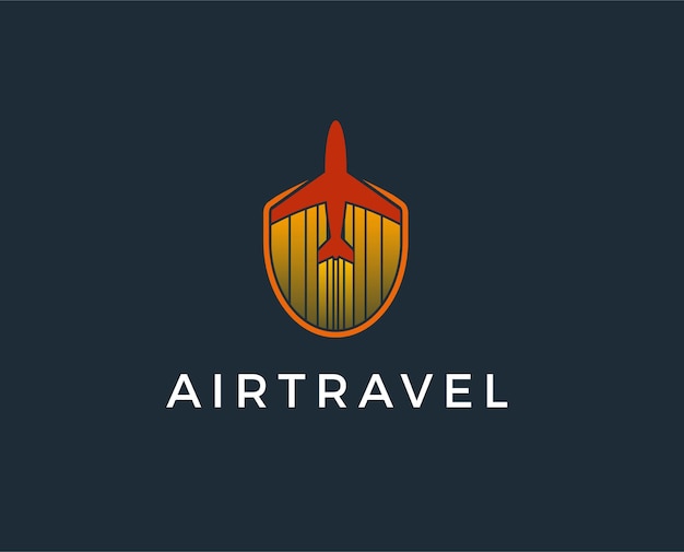 Modèle De Logo De Voyage Aérien Minimal