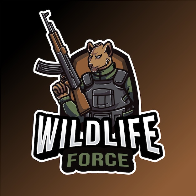 Modèle De Logo Wildlife Force