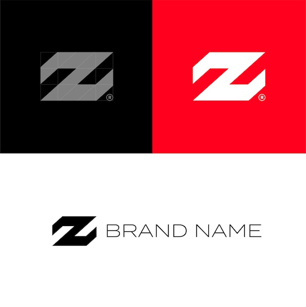 Modèle de logo Z minimaliste personnalisé