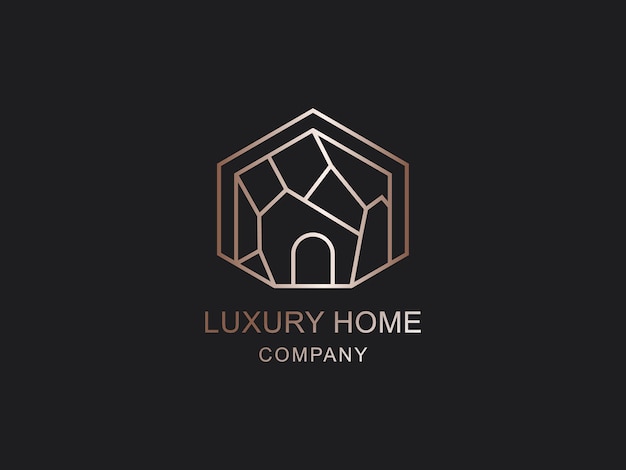 Modèle de logos de luxe à la maison.