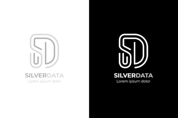 Modèle de logotype sd professionnel