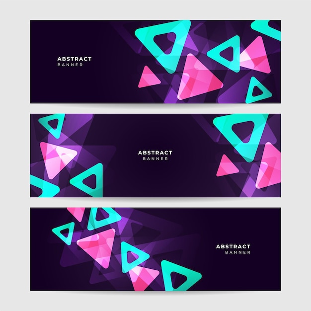 Modèle de longue bannière d'affaires vecteur abstrait tech coloré. Bannière web d'en-tête horizontale. En-tête de couverture de couleur dégradée moderne pour la conception de sites Web, bannière d'annonces de couverture de médias sociaux, flyer, carte d'invitation