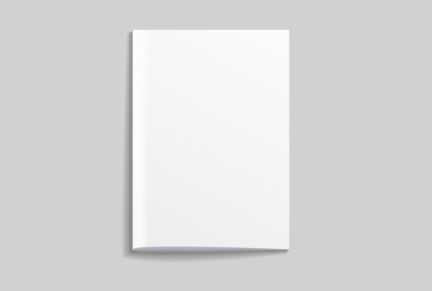 Modèle de magazine 3D vectoriel réaliste avec couverture blanche blanche catalogue de brochure de cahier de notes