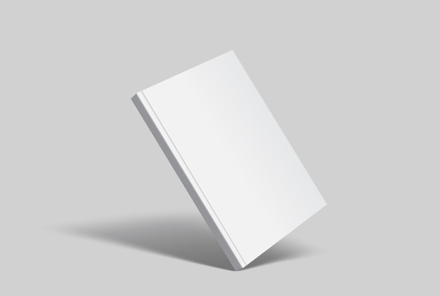 Modèle de magazine 3D vectoriel réaliste avec couverture blanche blanche catalogue de brochure de cahier de notes