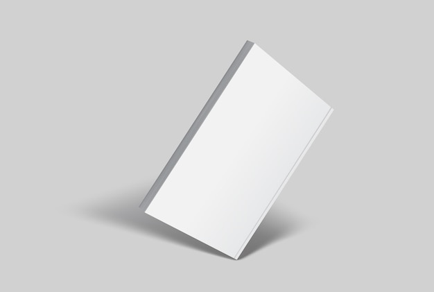 Modèle de magazine 3D vectoriel réaliste avec couverture blanche blanche catalogue de brochure de cahier de notes