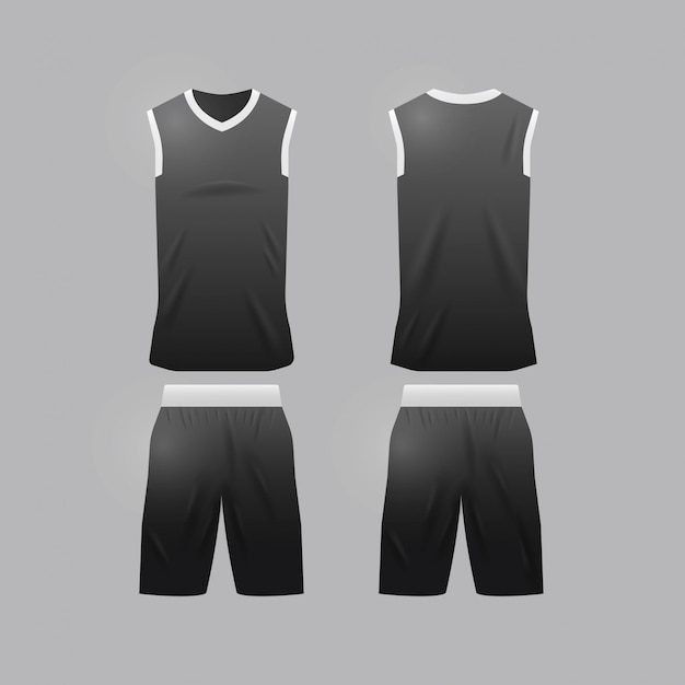 Vecteur modèle de maillot de basketball