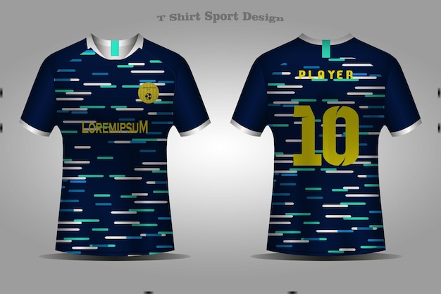 Modèle De Maillot De Football Abstrait Design De T-shirt De Sport