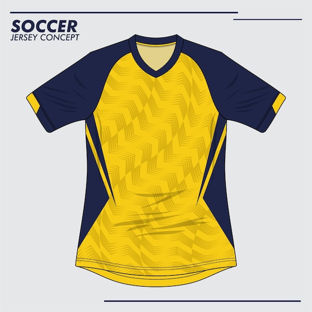 Vecteur modèle de maillot de football design sportif