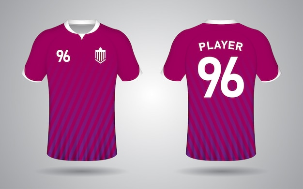 Modèle De Maillot De Football à Manches Courtes Violet