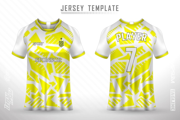 Modèle de maillot de football premium avec texture abstraite