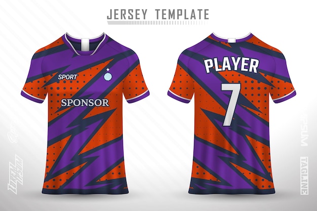 Modèle De Maillot De Football Premium Avec Texture Abstraite