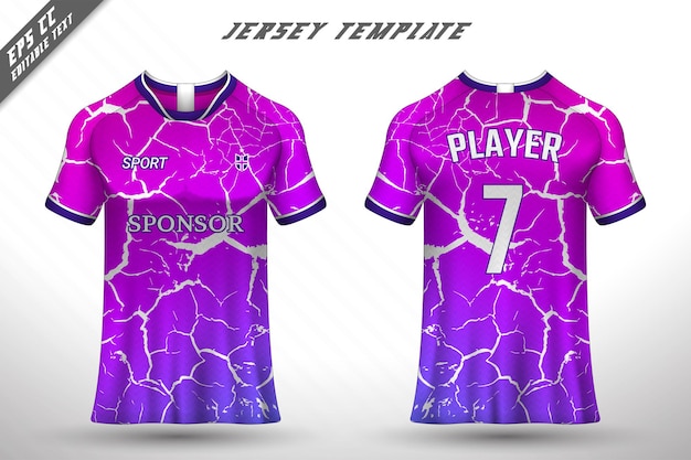 Modèle De Maillot De Football Premium Avec Texture Abstraite