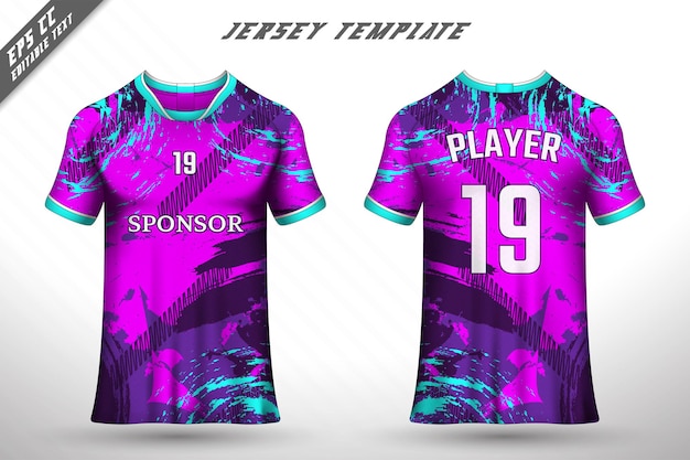 Modèle De Maillot De Football Premium Avec Texture Abstraite