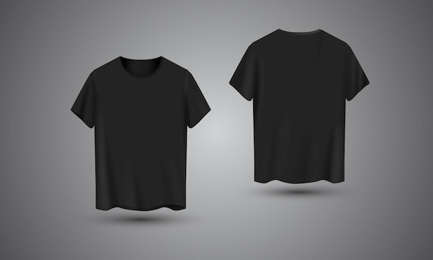 Modèle de maillot noir à l'avant et à l'arrière