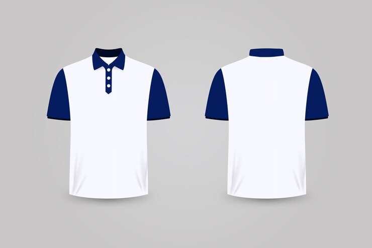 Vecteur modèle de maillot de polo pour hommes