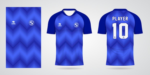 Modèle De Maillot De Sport Bleu Pour Les Uniformes D'équipe Et La Conception De T-shirt De Football