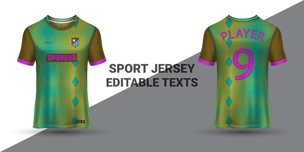 Modèle de maillot de sport conception de t-shirt de sport conception d'uniforme de maille de sport