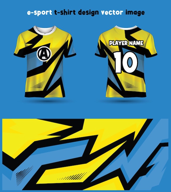 Modèle De Maillot De T-shirt De Jeu Esports