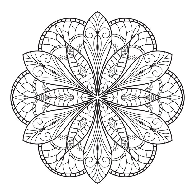 Modèle De Mandala Abstrait