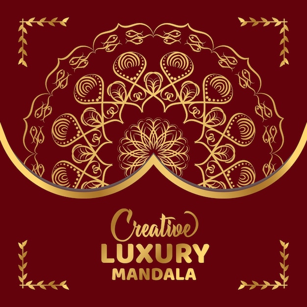 Modèle De Mandala De Luxe Créatif