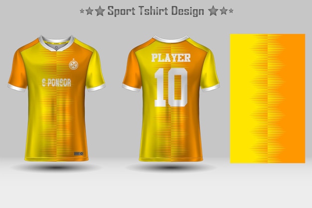 Vecteur modèle de maquette de motif géométrique de maillot de football abstrait conception de tshirt de sport