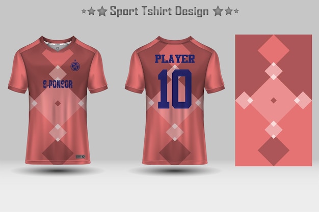 Modèle De Maquette De Motif Géométrique De Maillot De Football Abstrait Conception De Tshirt De Sport