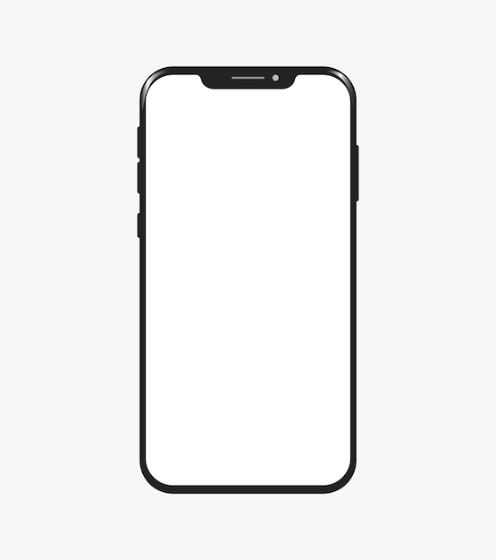 Modèle de maquette de présentation de cadre brillant pour smartphone Notch réaliste