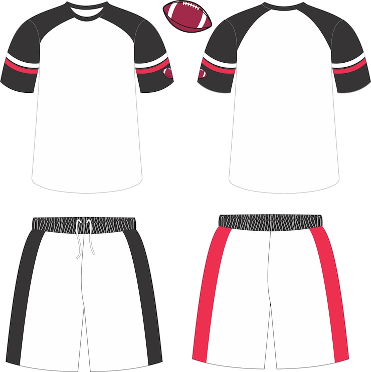 Vecteur modèle de maquettes de maillot de rugby