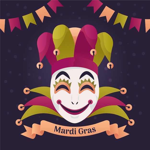 Modèle De Mardi Gras Plat