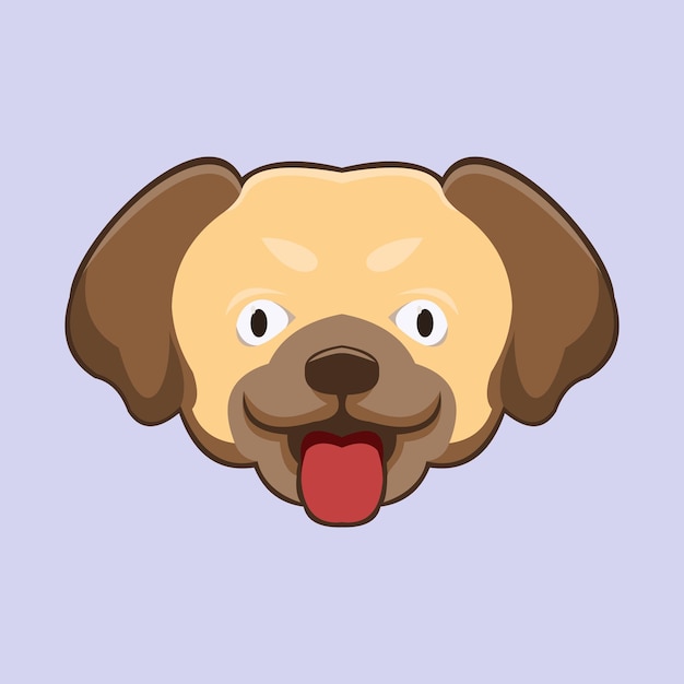 Vecteur modèle de mascotte de logo de chien mignon