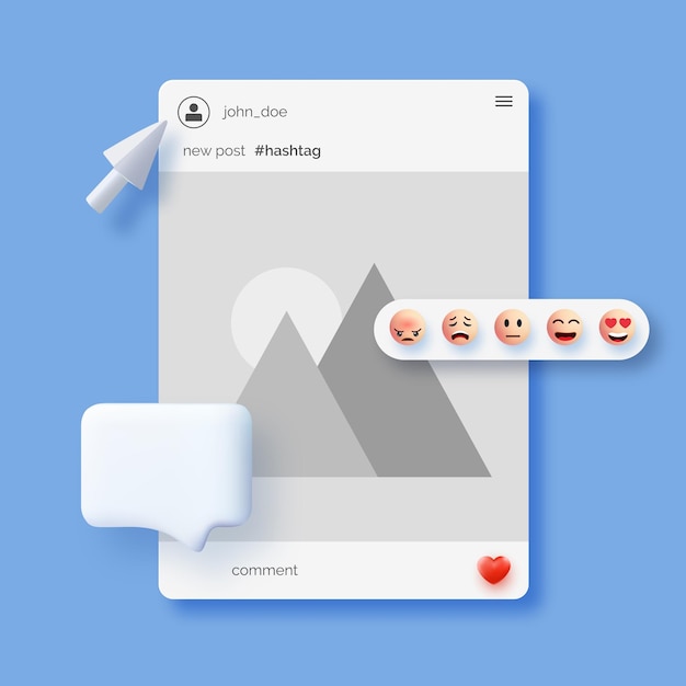 Modèle de médias sociaux 3d réaliste Interaction entre les personnes via les réseaux sociaux