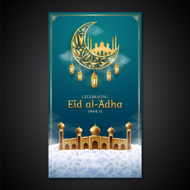 Modèle de médias sociaux Eid al Adha Post Design Reel