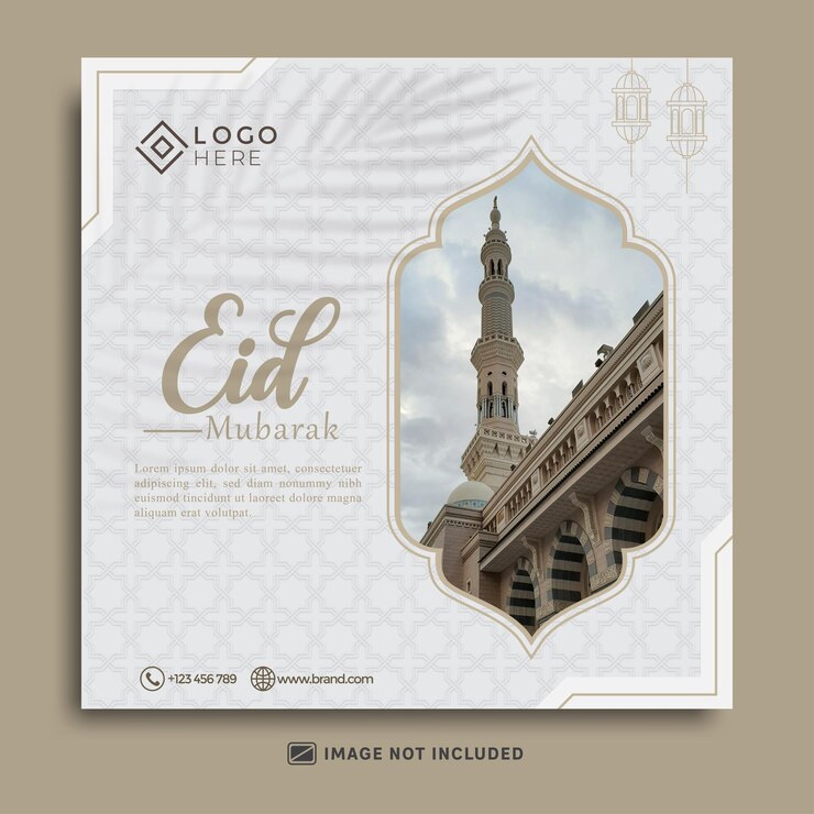 Modèle de médias sociaux eid mubarak