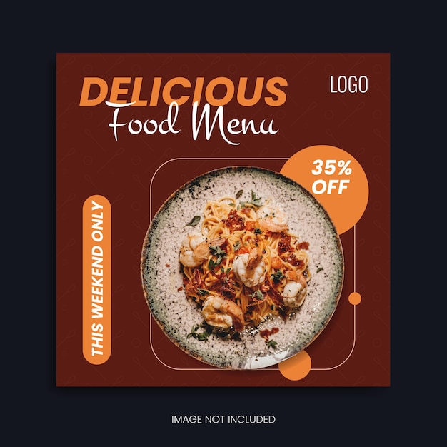 Modèle De Médias Sociaux De Nourriture Restaurant Instagram Post Conception D'annonces Facebook