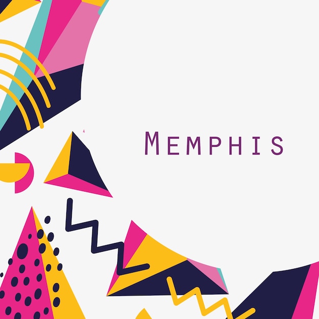 Modèle De Memphis Et Design Coloré De Fond