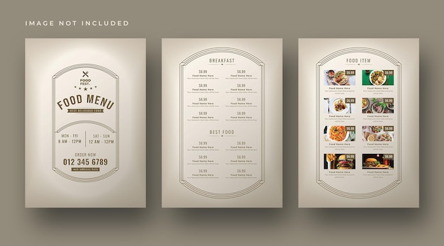 Modèle De Menu Et Flyer De Restaurant De Luxe