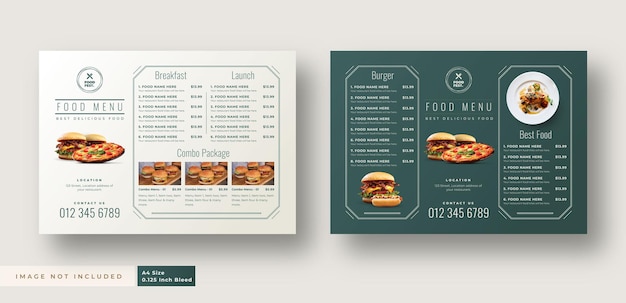 Modèle De Menu Et De Flyer De Restaurant