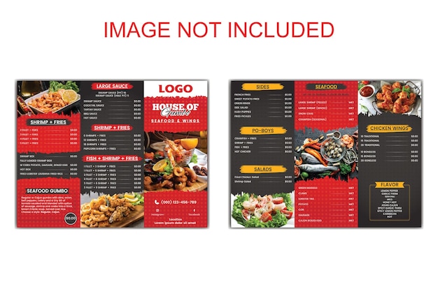 Modèle de menu triplé
