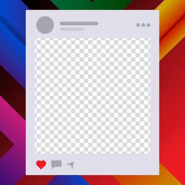Un modèle de message coloré pour les médias sociaux avec un arrière-plan en gradient