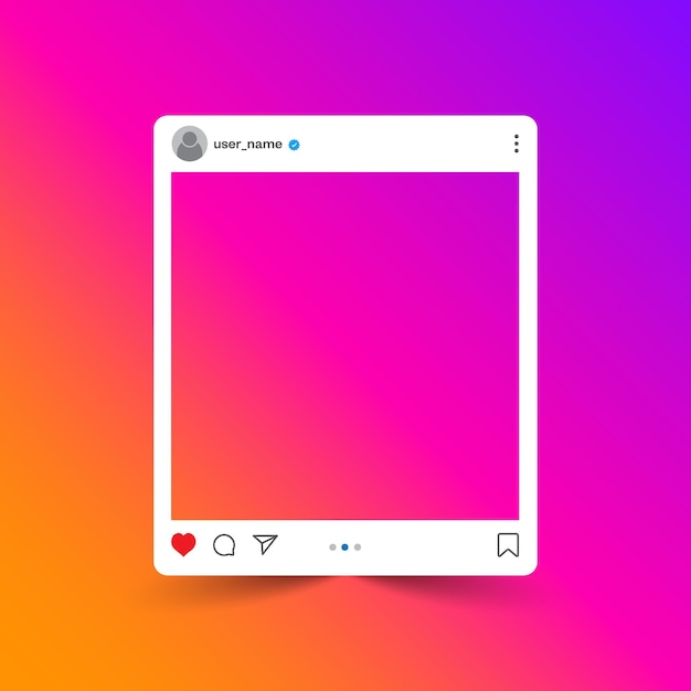 Modèle de message Instagram pour les médias sociaux