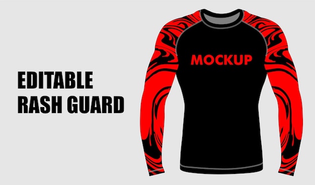 Vecteur modèle de mock-up de rash guard