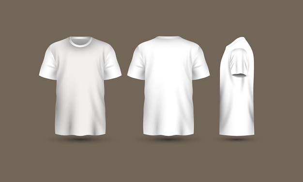 Modèle de modèle de t-shirt à l'avant et à l'arrière