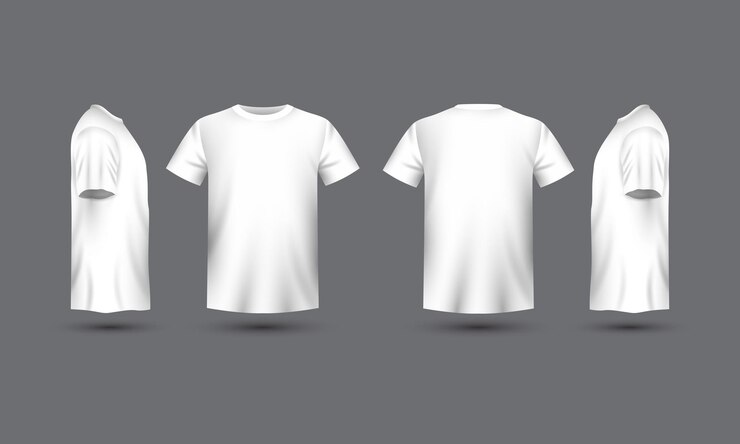 Vecteur modèle de modèle de t-shirt à l'avant et à l'arrière