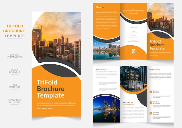 Modèle modifiable de conception de brochure à trois volets d'entreprise moderne d'entreprise professionnelle