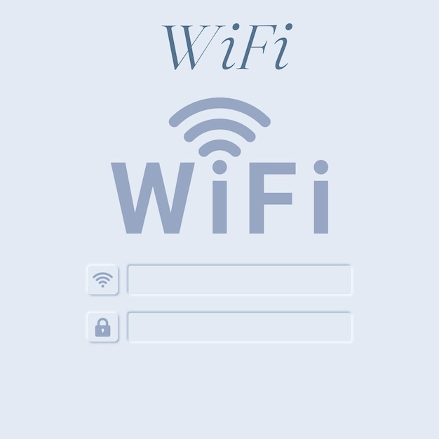 Vecteur modèle de mot de passe wifi