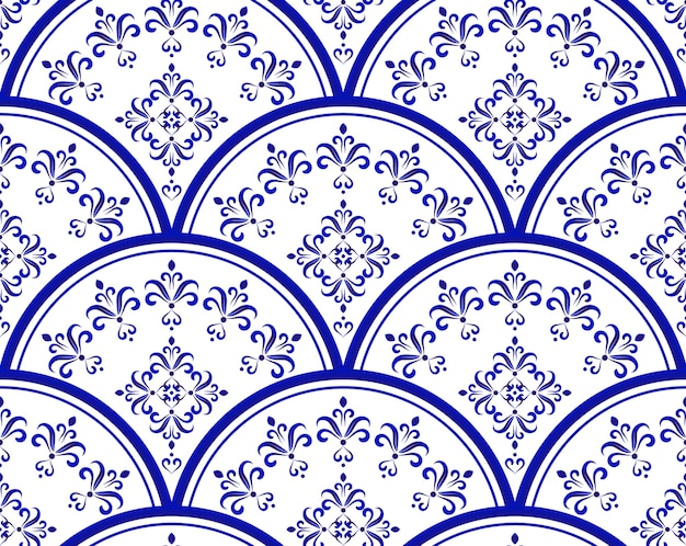 Modèle De Motif En Porcelaine